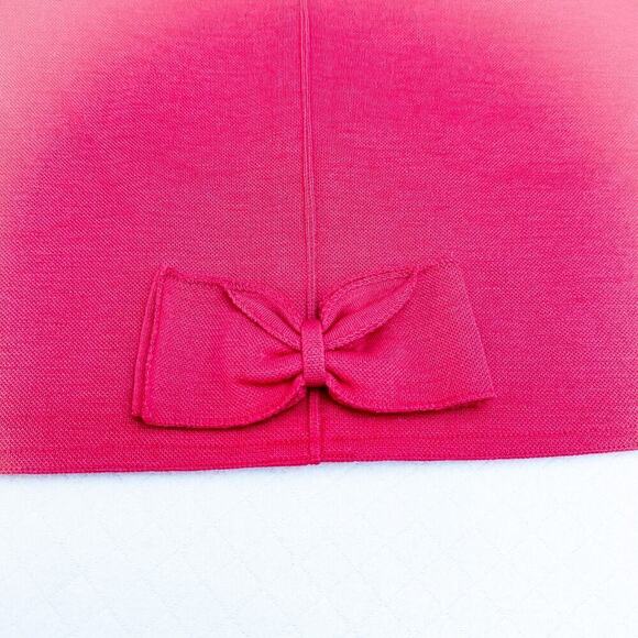 Sonia Rykiel 100% Wool Red Straight Pencil Skirt Back Bow France Size 6-8 - Picture 7 of 7